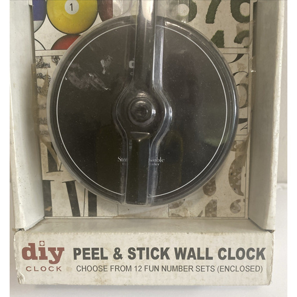 DIY Peel & Stick Wall Clock Choose From 12 Fun Number Sets (Enclosed) NEW 12" - Picture 2 of 9